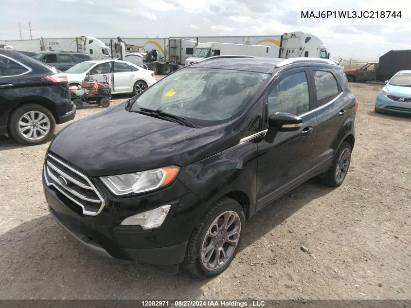 2018 Ford Ecosport Titanium VIN: MAJ6P1WL3JC218744 Lot: 12082971