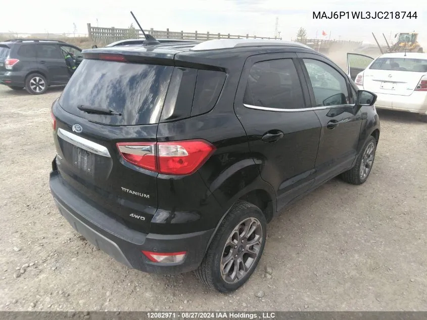 2018 Ford Ecosport Titanium VIN: MAJ6P1WL3JC218744 Lot: 12082971