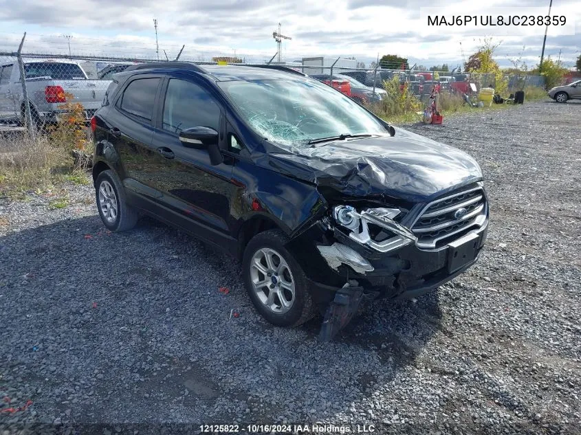 2018 Ford Ecosport Se VIN: MAJ6P1UL8JC238359 Lot: 12125822