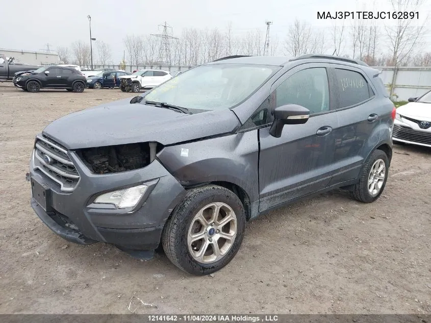 2018 Ford Ecosport Se VIN: MAJ3P1TE8JC162891 Lot: 12141642