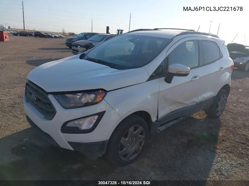 2018 Ford Ecosport Ses VIN: MAJ6P1CL3JC221678 Lot: 30047328