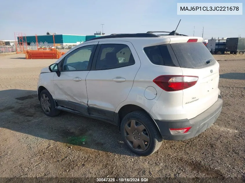 2018 Ford Ecosport Ses VIN: MAJ6P1CL3JC221678 Lot: 30047328