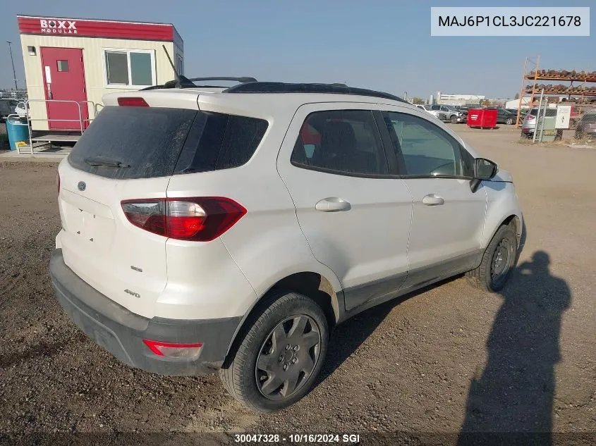 2018 Ford Ecosport Ses VIN: MAJ6P1CL3JC221678 Lot: 30047328