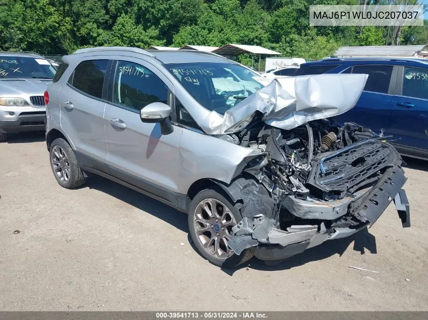 2018 Ford Ecosport Titanium VIN: MAJ6P1WL0JC207037 Lot: 39541713