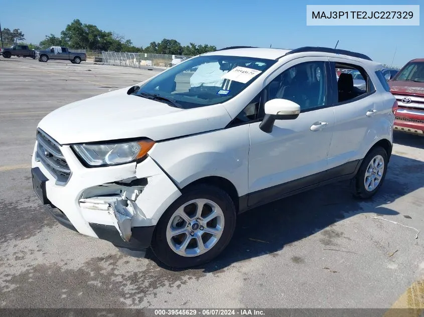 2018 Ford Ecosport Se VIN: MAJ3P1TE2JC227329 Lot: 39545629