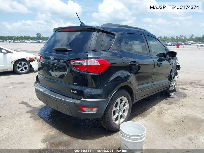 2018 Ford Ecosport Se VIN: MAJ3P1TE4JC174374 Lot: 39686111