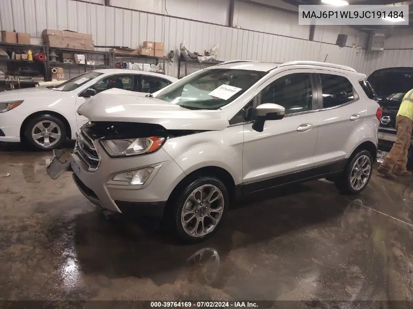 2018 Ford Ecosport Titanium VIN: MAJ6P1WL9JC191484 Lot: 39764169