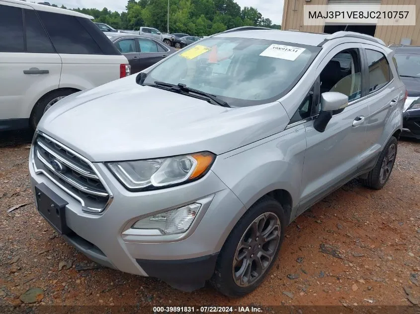 2018 Ford Ecosport Titanium VIN: MAJ3P1VE8JC210757 Lot: 39891831