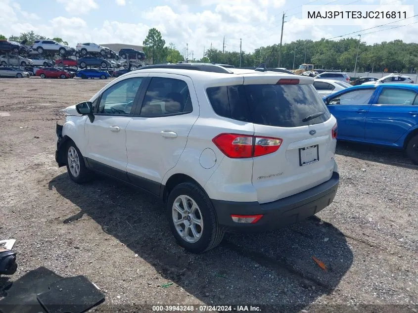 2018 Ford Ecosport Se VIN: MAJ3P1TE3JC216811 Lot: 39943248