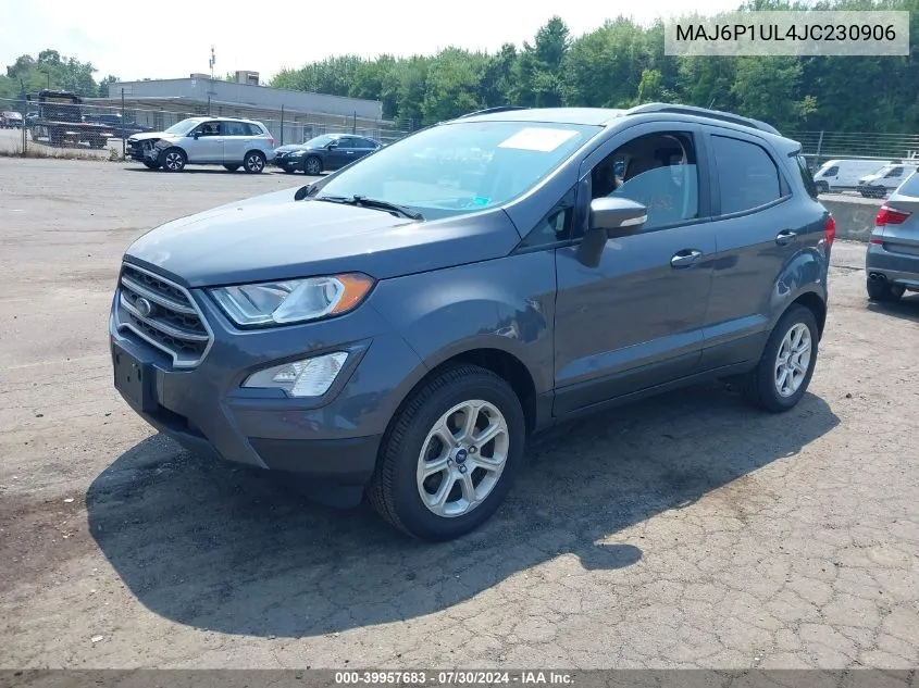 2018 Ford Ecosport Se VIN: MAJ6P1UL4JC230906 Lot: 39957683