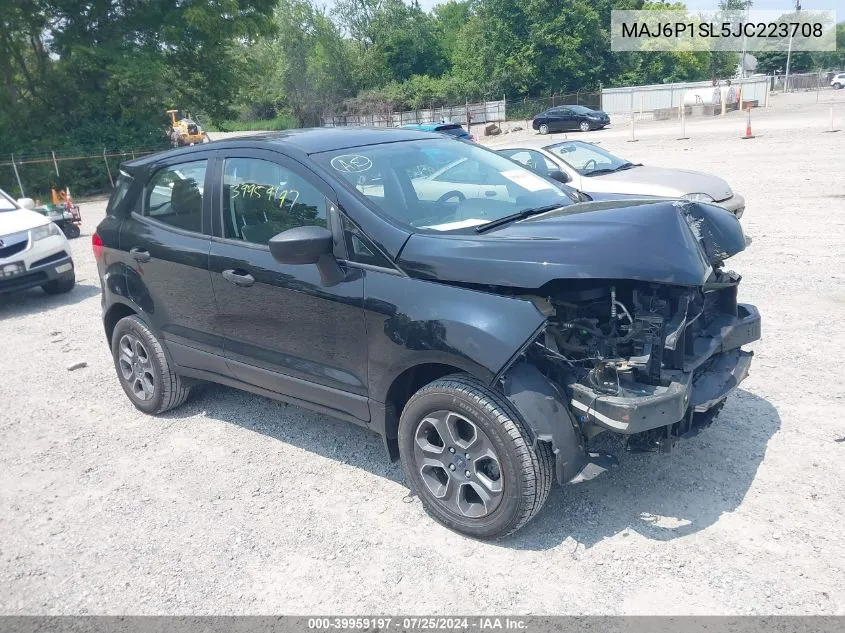 2018 Ford Ecosport S VIN: MAJ6P1SL5JC223708 Lot: 39959197