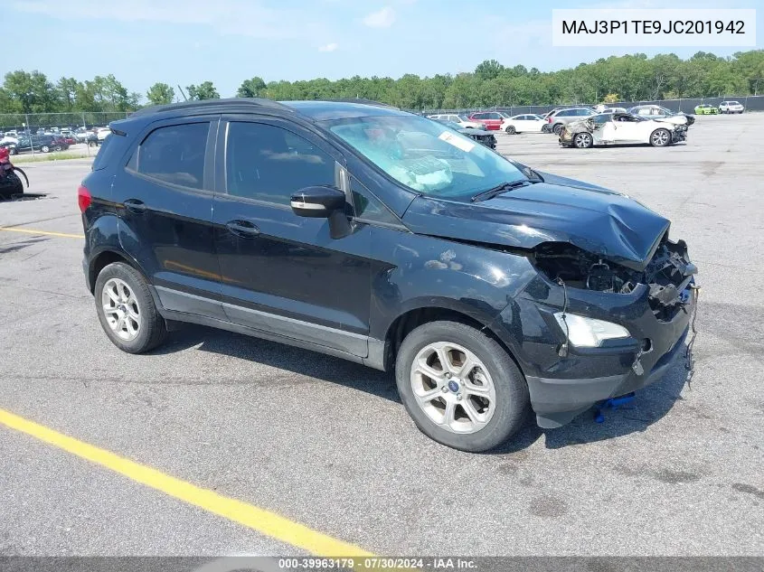 2018 Ford Ecosport Se VIN: MAJ3P1TE9JC201942 Lot: 39963179