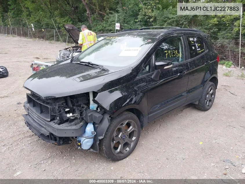 2018 Ford Ecosport Ses VIN: MAJ6P1CL1JC227883 Lot: 40003309