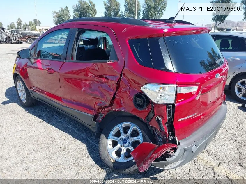 2018 Ford Ecosport Se VIN: MAJ3P1TE2JC179590 Lot: 40048924