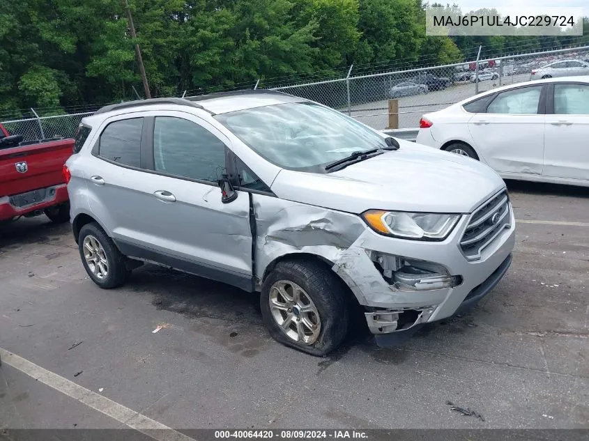 2018 Ford Ecosport Se VIN: MAJ6P1UL4JC229724 Lot: 40064420