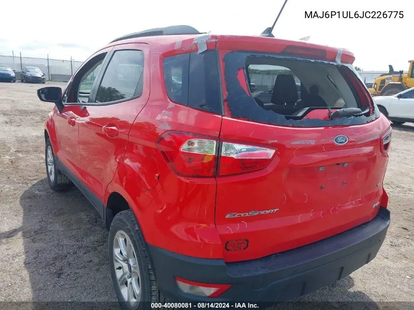 2018 Ford Ecosport Se VIN: MAJ6P1UL6JC226775 Lot: 40080081