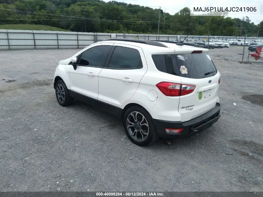 MAJ6P1UL4JC241906 2018 Ford Ecosport Se