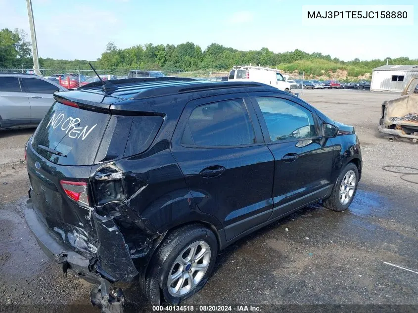 2018 Ford Ecosport Se VIN: MAJ3P1TE5JC158880 Lot: 40134518