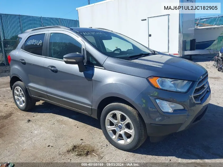 MAJ6P1UL2JC182905 2018 Ford Ecosport Se