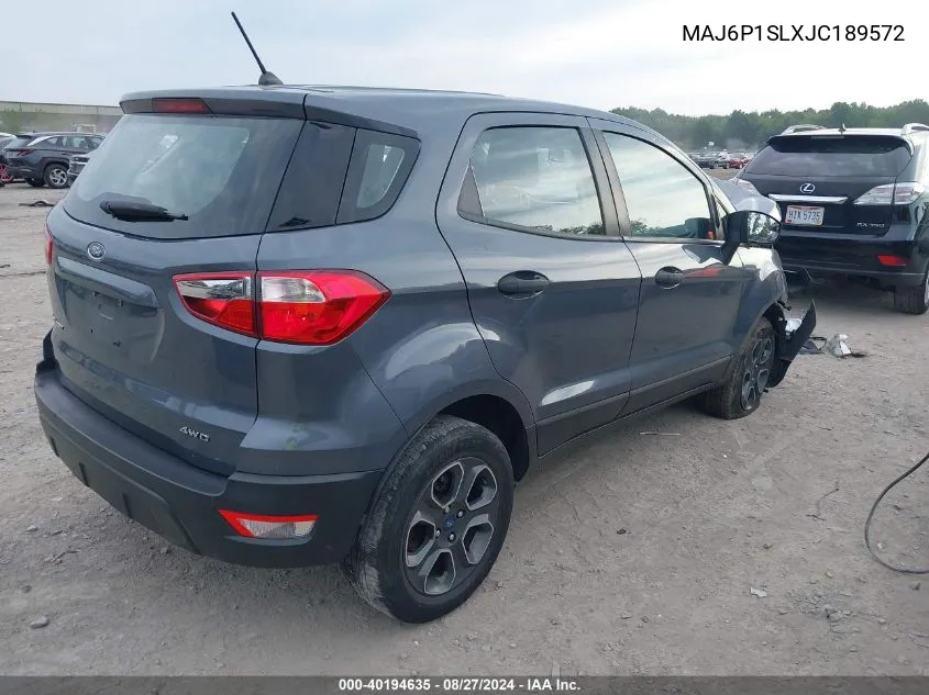 MAJ6P1SLXJC189572 2018 Ford Ecosport S