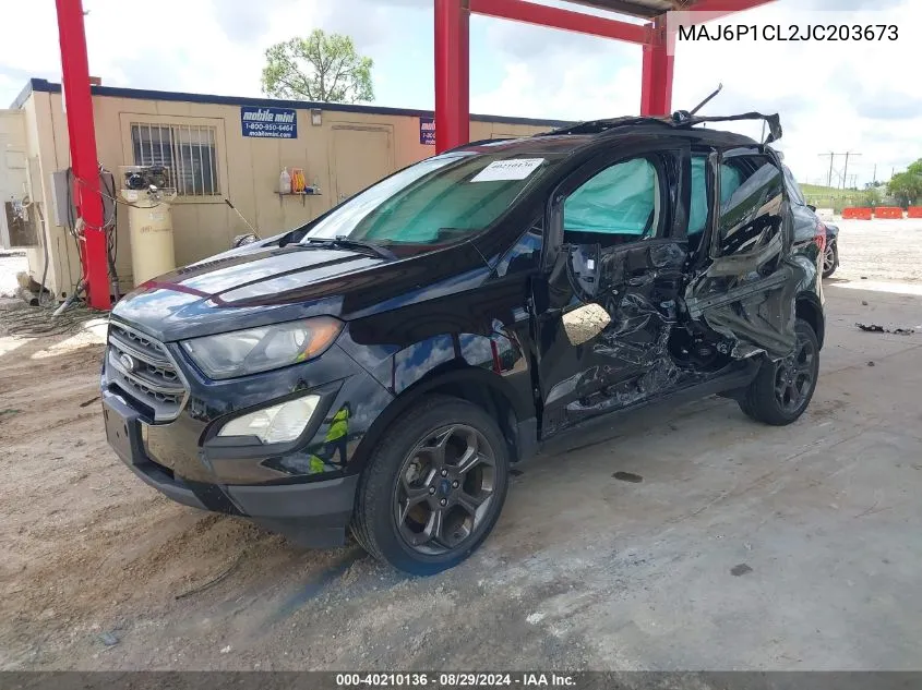 2018 Ford Ecosport Ses VIN: MAJ6P1CL2JC203673 Lot: 40210136