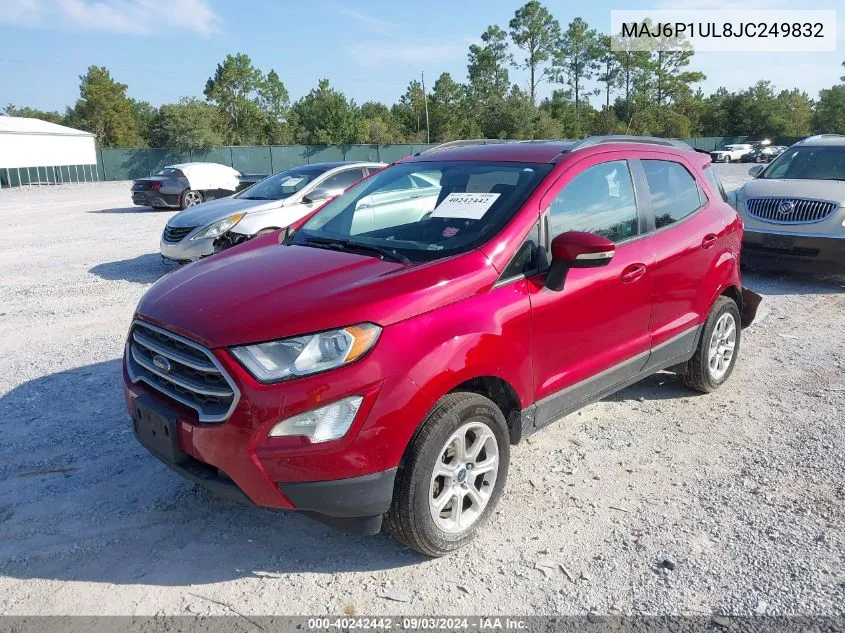 2018 Ford Ecosport Se VIN: MAJ6P1UL8JC249832 Lot: 40242442