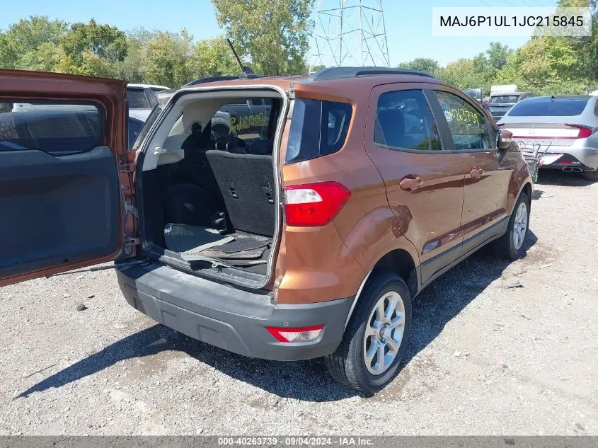 2018 Ford Ecosport Se VIN: MAJ6P1UL1JC215845 Lot: 40263739