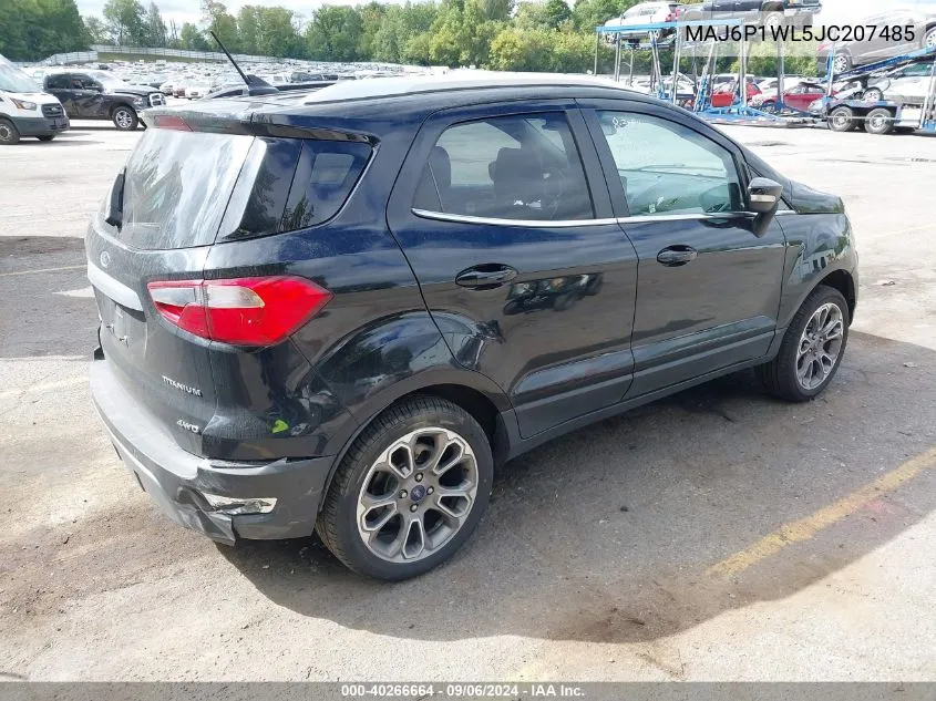 2018 Ford Ecosport Titanium VIN: MAJ6P1WL5JC207485 Lot: 40266664