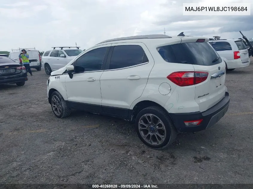 2018 Ford Ecosport Titanium VIN: MAJ6P1WL8JC198684 Lot: 40268828