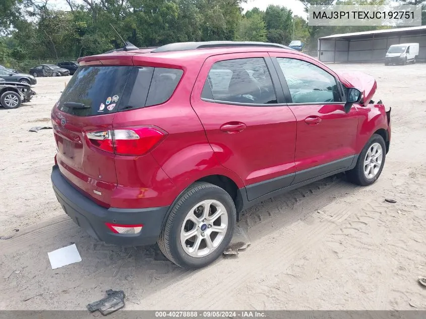 MAJ3P1TEXJC192751 2018 Ford Ecosport Se