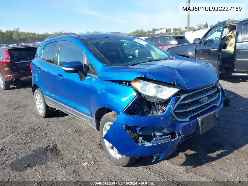 2018 Ford Ecosport Se VIN: MAJ6P1UL9JC227189 Lot: 40342830