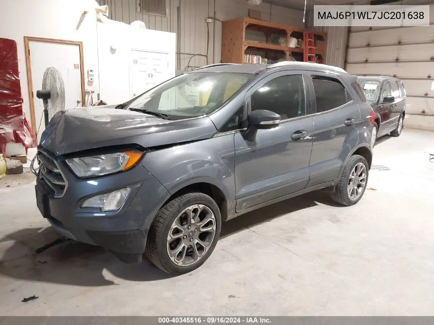 2018 Ford Ecosport Titanium VIN: MAJ6P1WL7JC201638 Lot: 40345516