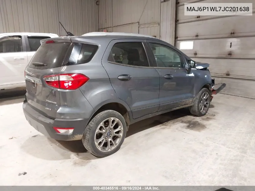 2018 Ford Ecosport Titanium VIN: MAJ6P1WL7JC201638 Lot: 40345516