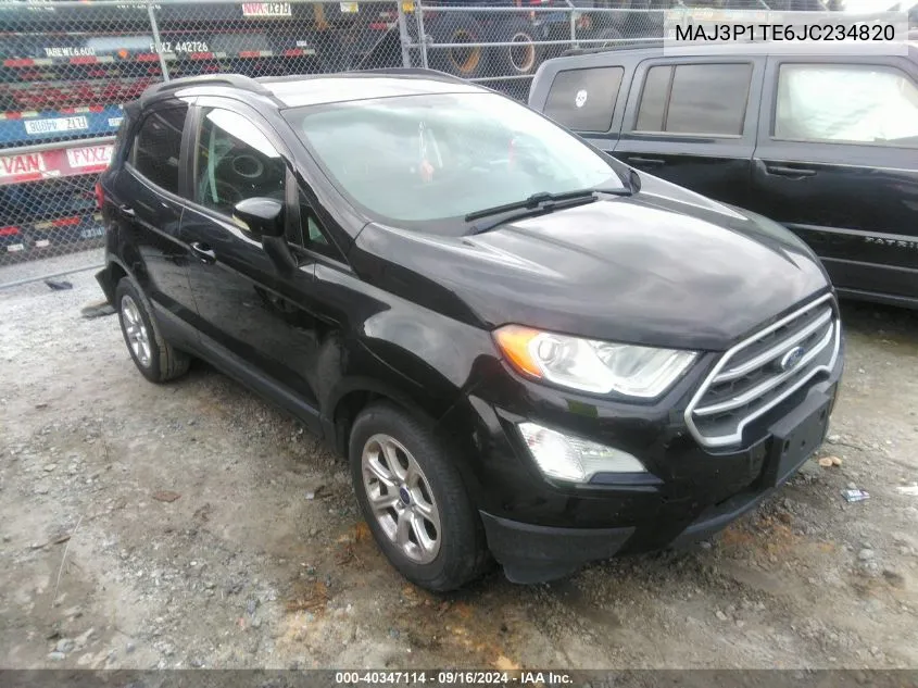 2018 Ford Ecosport Se VIN: MAJ3P1TE6JC234820 Lot: 40347114