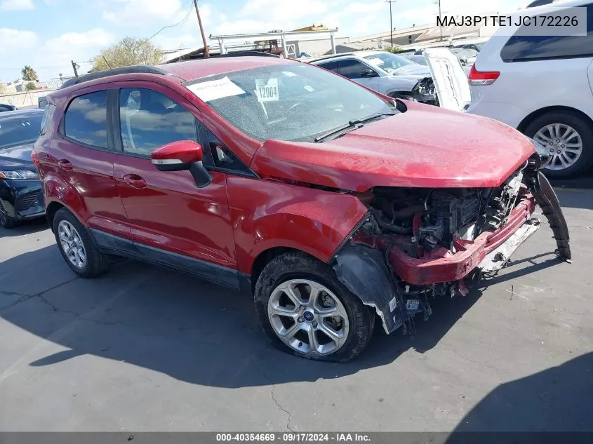 2018 Ford Ecosport Se VIN: MAJ3P1TE1JC172226 Lot: 40354669