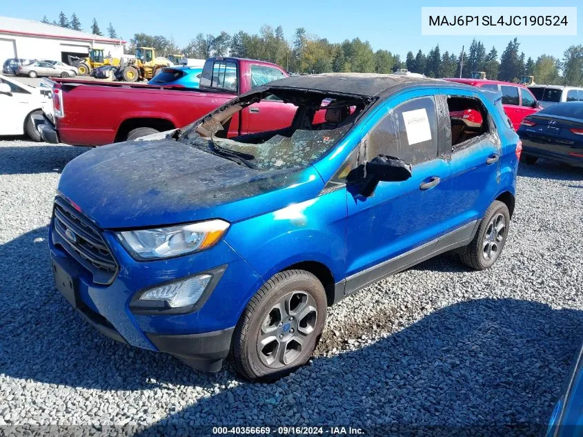 2018 Ford Ecosport S VIN: MAJ6P1SL4JC190524 Lot: 40356669