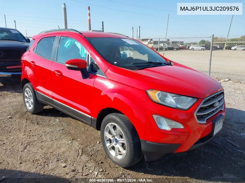 2018 Ford Ecosport Se VIN: MAJ6P1UL3JC209576 Lot: 40361996