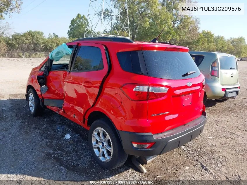 2018 Ford Ecosport Se VIN: MAJ6P1UL3JC209576 Lot: 40361996