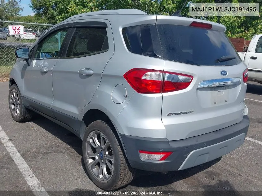 2018 Ford Ecosport Titanium VIN: MAJ6P1WL3JC191495 Lot: 40372727