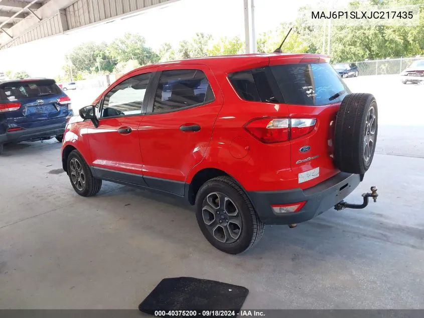 2018 Ford Ecosport S VIN: MAJ6P1SLXJC217435 Lot: 40375200