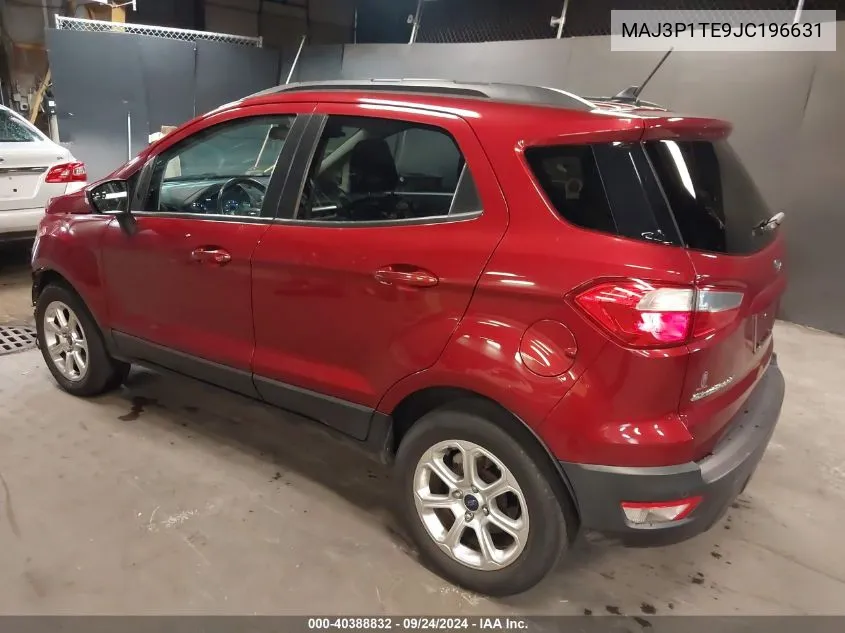 2018 Ford Ecosport Se VIN: MAJ3P1TE9JC196631 Lot: 40388832