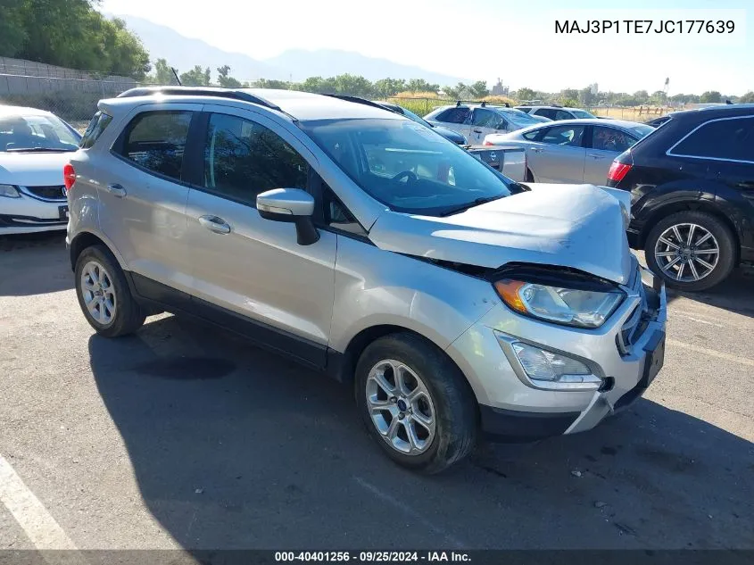 2018 Ford Ecosport Se VIN: MAJ3P1TE7JC177639 Lot: 40401256