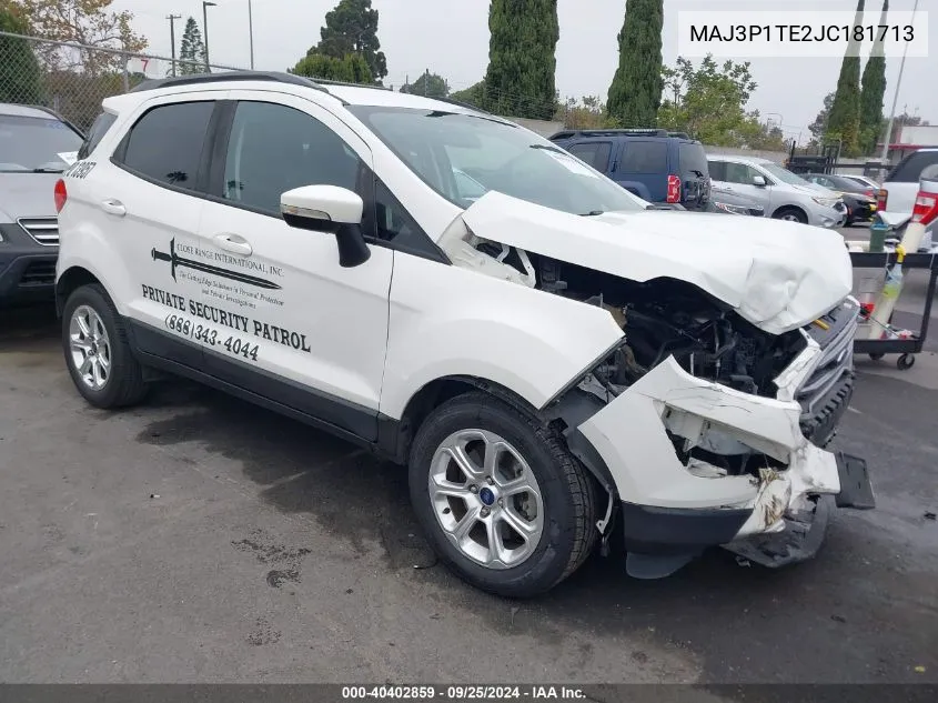 MAJ3P1TE2JC181713 2018 Ford Ecosport Se