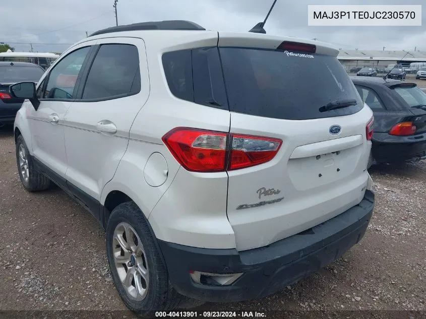 2018 Ford Ecosport Se VIN: MAJ3P1TE0JC230570 Lot: 40413901