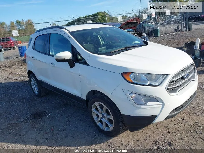 2018 Ford Ecosport Se VIN: MAJ3P1TE3JC172664 Lot: 40491525