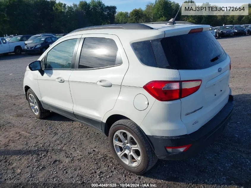 2018 Ford Ecosport Se VIN: MAJ3P1TE3JC172664 Lot: 40491525