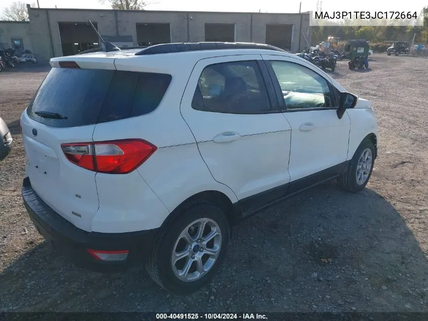 2018 Ford Ecosport Se VIN: MAJ3P1TE3JC172664 Lot: 40491525