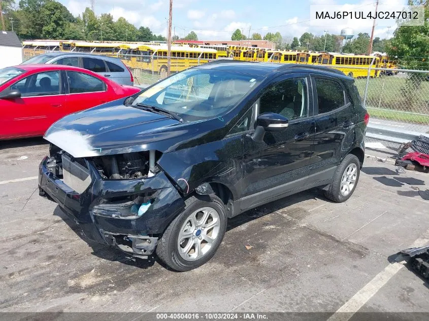 2018 Ford Ecosport Se VIN: MAJ6P1UL4JC247012 Lot: 40504016