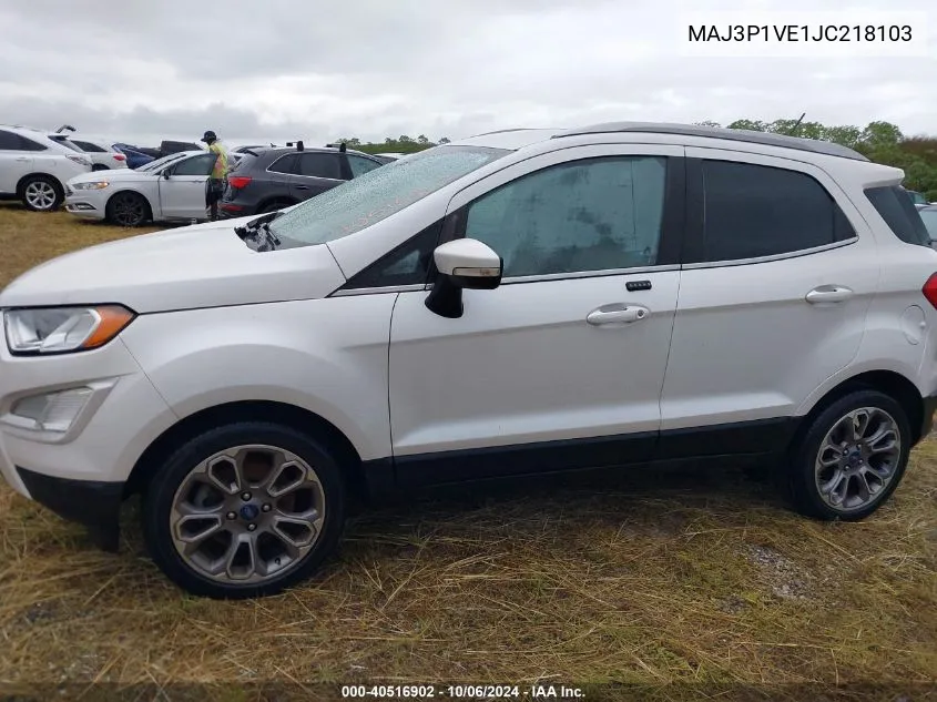 2018 Ford Ecosport Titanium VIN: MAJ3P1VE1JC218103 Lot: 40516902