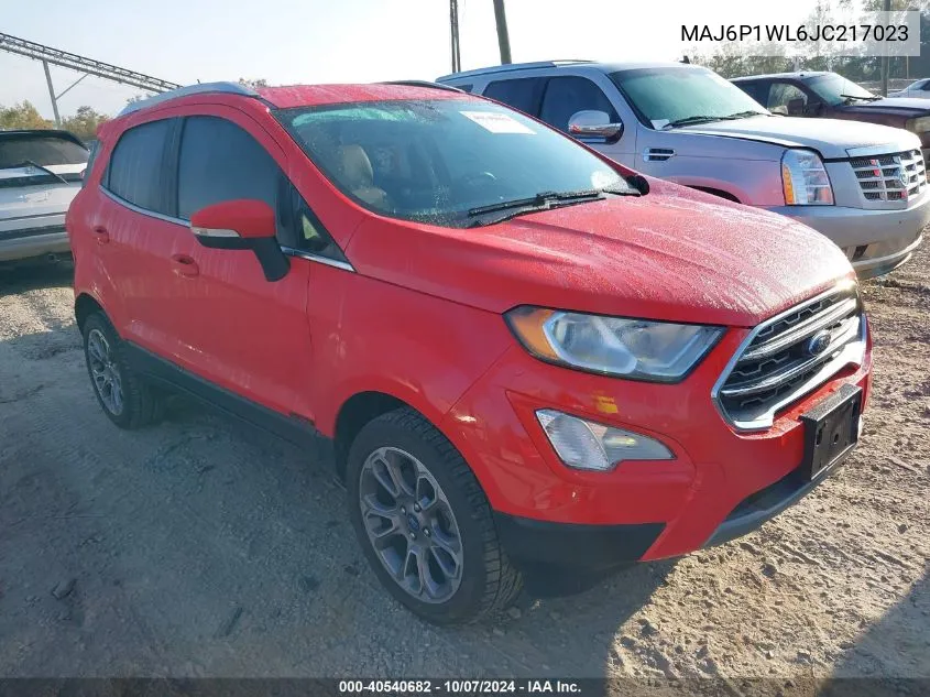 2018 Ford Ecosport Titanium VIN: MAJ6P1WL6JC217023 Lot: 40540682